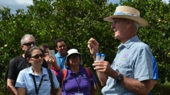 Benny McLean talks Tamarixia wasps during Biocontrols East 2017 tour